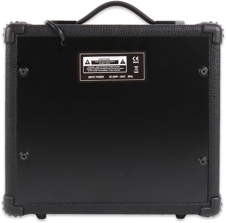 demusea Electric bass Amplifier 20w bass amp Black Color Treble Middle bass and mp3 Portable Size with noiseness Cable Picks 6.5''into3.5'' Adapter Easy for Travel Practice for Beginner Starter (Blck) - Image 3